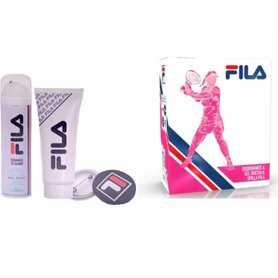 FILA Cofanetto Deodorante 150 ml+ Gel Doccia 200 ml+ Spilla FILA Cofanetto Deodorante 150 ml+ Gel Doccia 200 ml+ Spilla