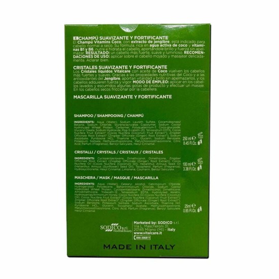 VitalCare Kit Cocco Vitamins Shampooo + Cristalli + Maschere VitalCare Kit Cocco Vitamins Shampooo + Cristalli + Maschere