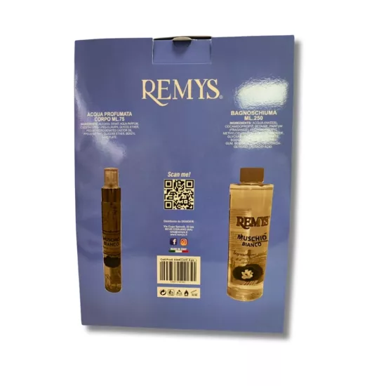 Remys Confezione Muschio Bianco Acqua 75 ml + Bagno 250 ml Remys Confezione Muschio Bianco Acqua 75 ml + Bagno 250 ml
